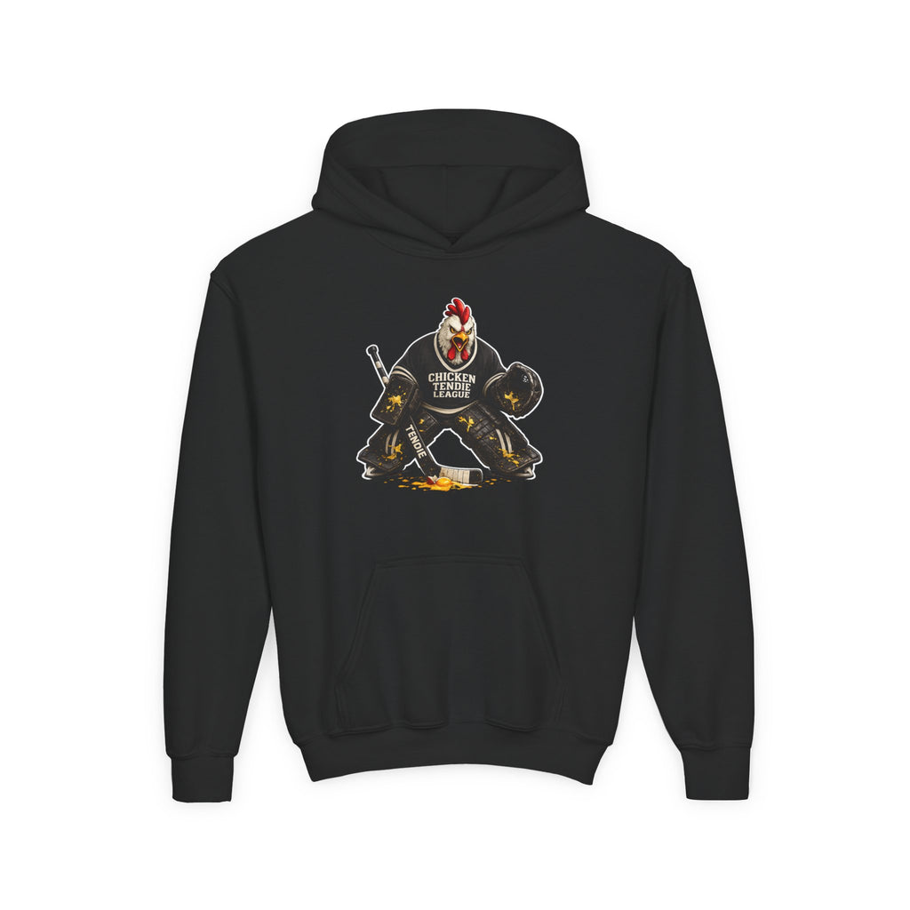 Youth Chicken Tendie League Hockey Goalie Hoodie | Funny Youth Hockey Sweatshirt