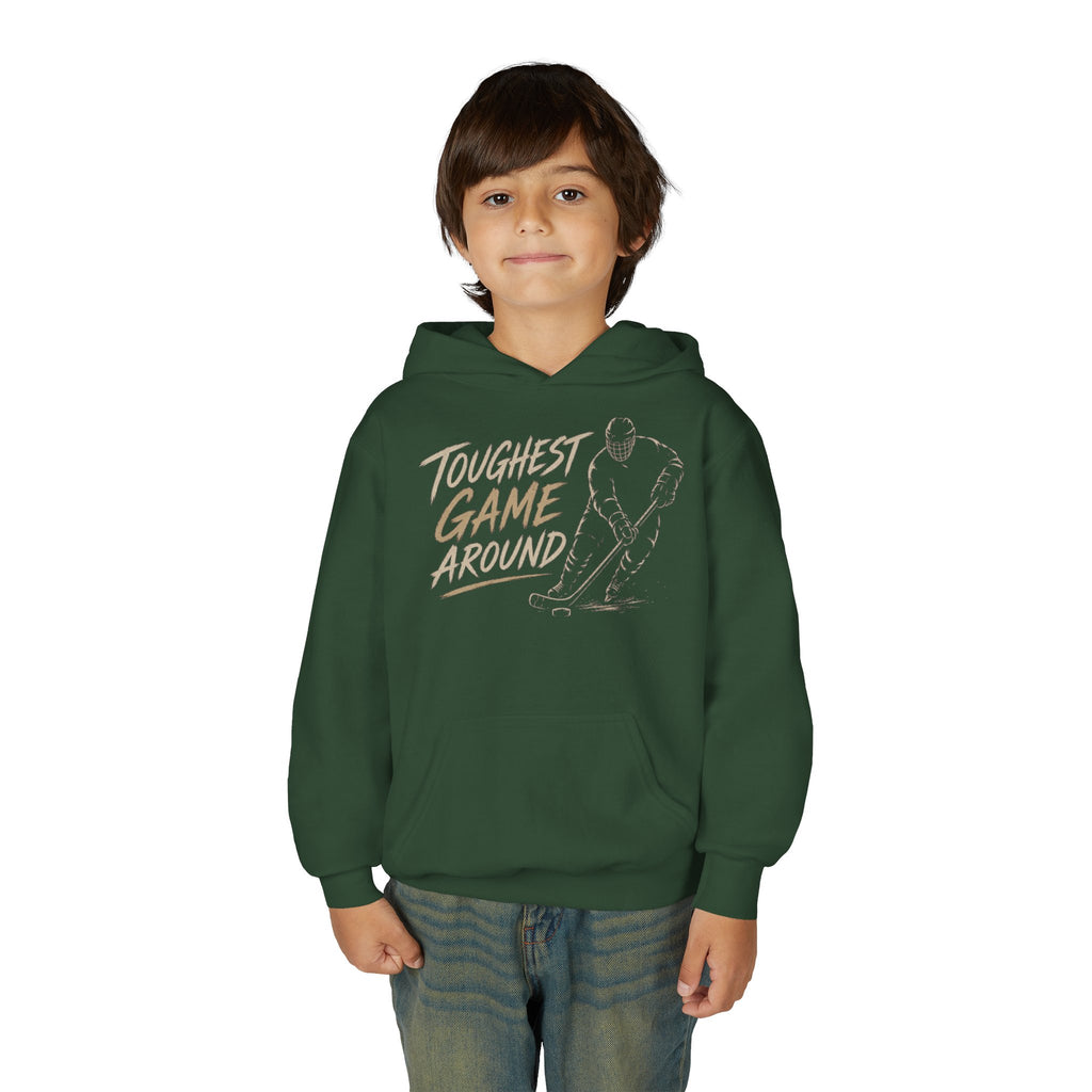 Youth Toughest Game Around | Youth Hockey Hoodie