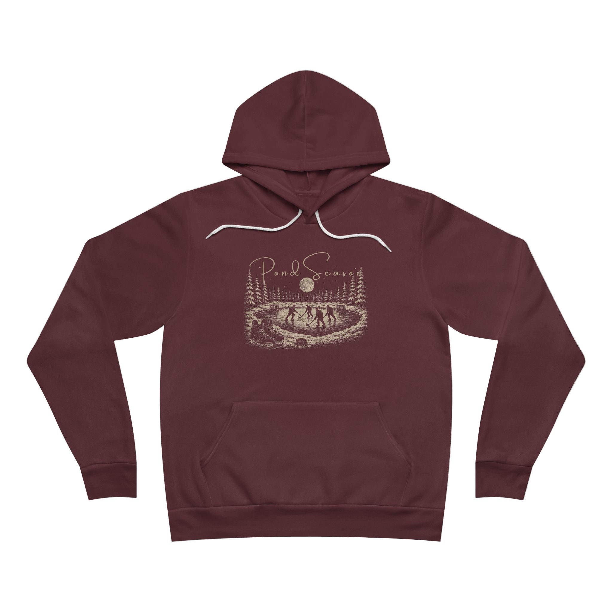 Pond Season Vintage Hockey Hoodie