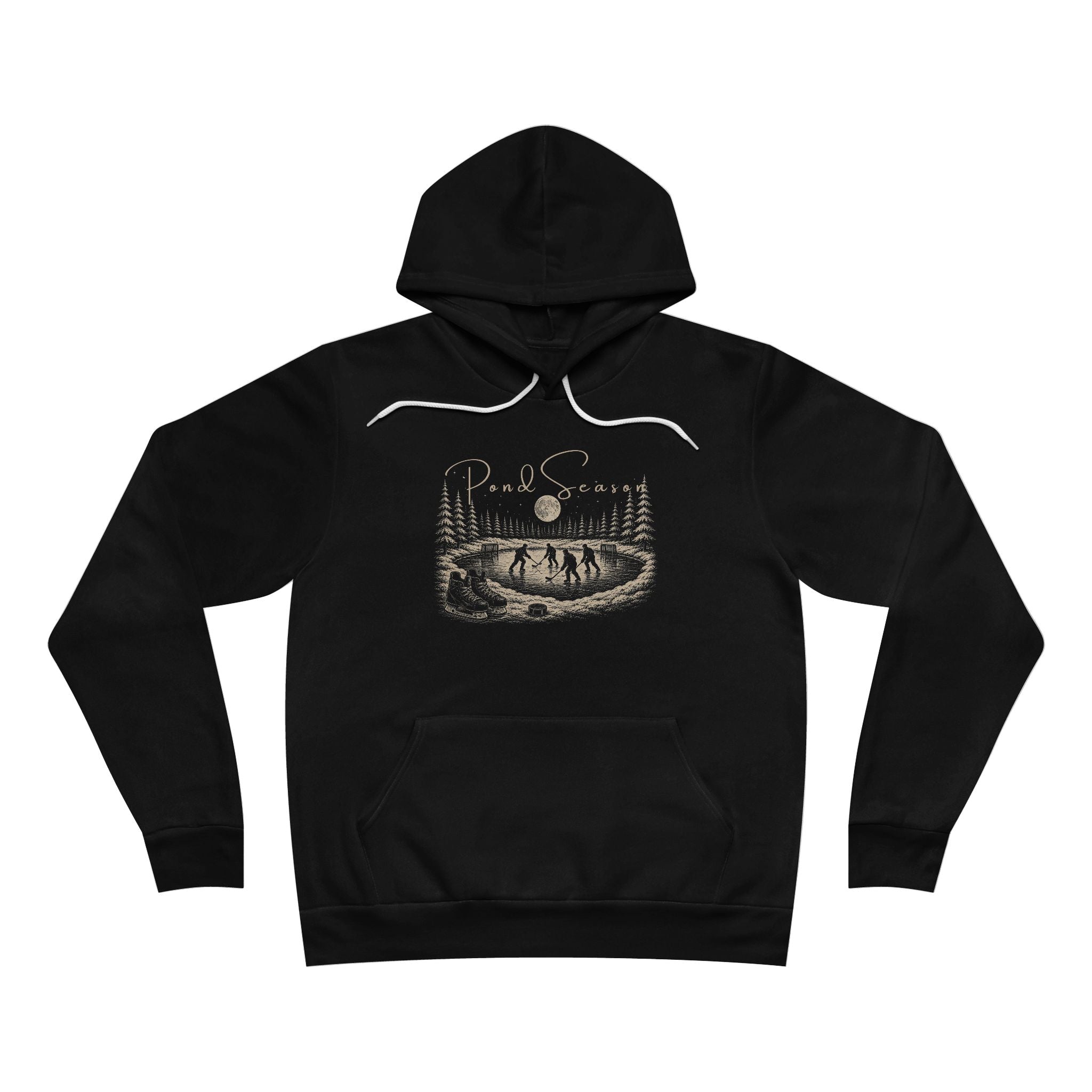 Pond Season Vintage Hockey Hoodie