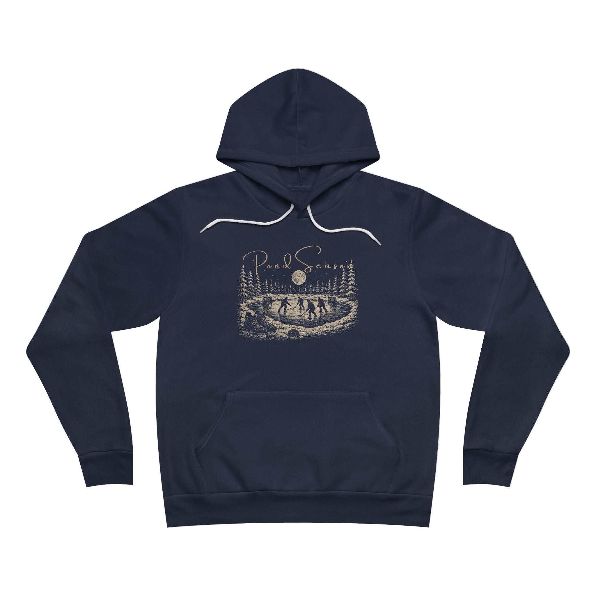 Pond Season Vintage Hockey Hoodie