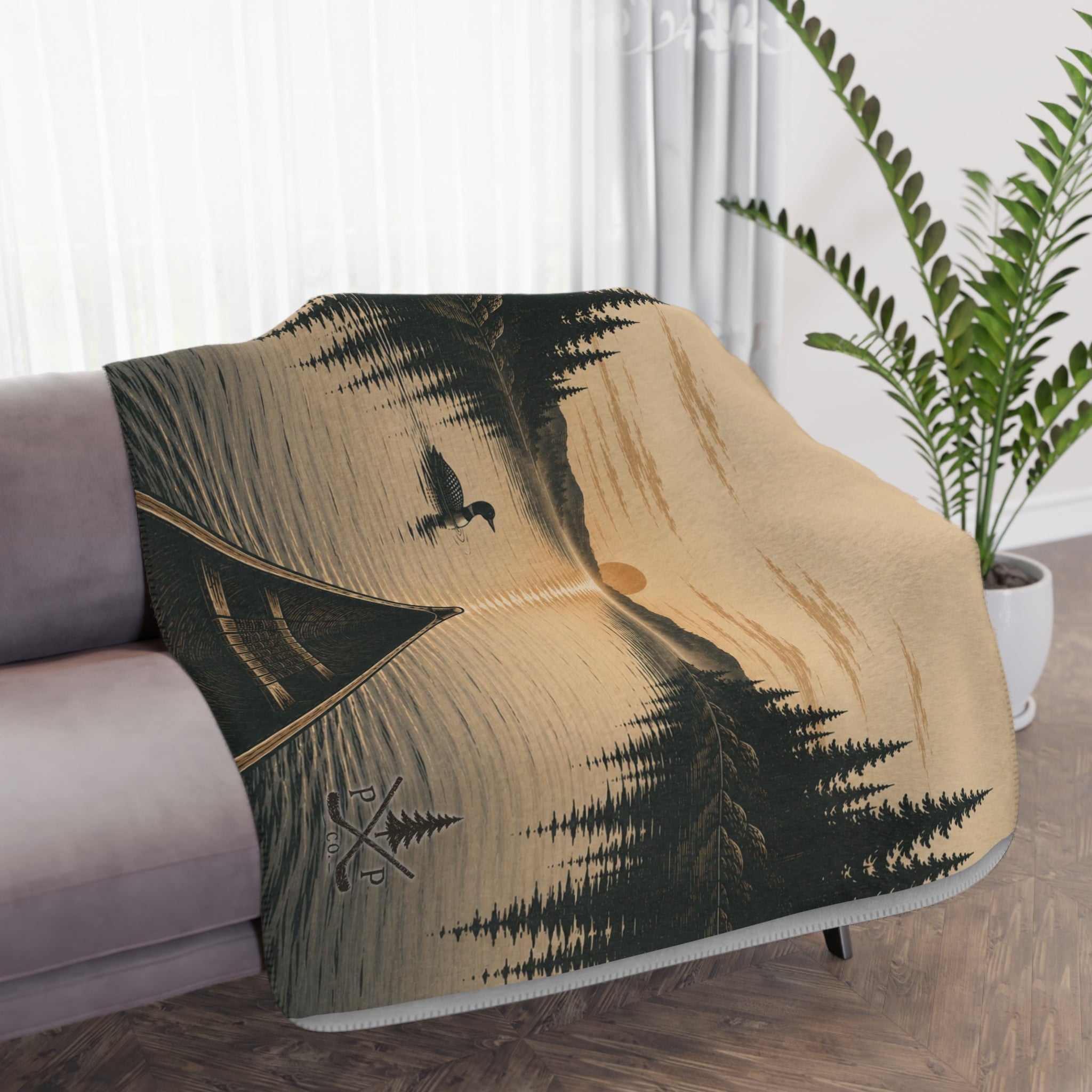 Puck & Pine Co. Sunset Paddle Sherpa Blanket