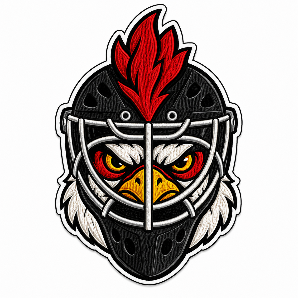 Chicken Tendie League Patch Trucker Cap — Embroidered Hockey Snapback Hat